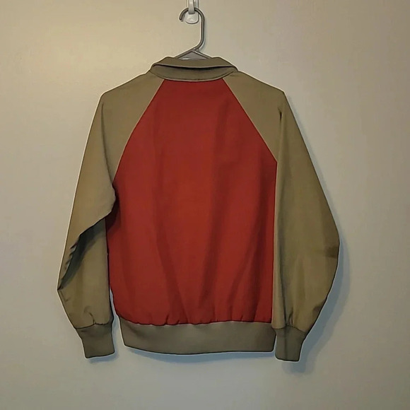 Men's small Mother Karen's pullover windbreaker jacket 80s red and tan LOT F10 - Picture 8 of 10
